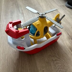 Green Toys Boat and Helicopter